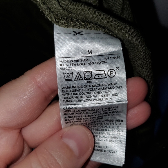 Linen Blend Button Up Shirt - Picture 3 of 3